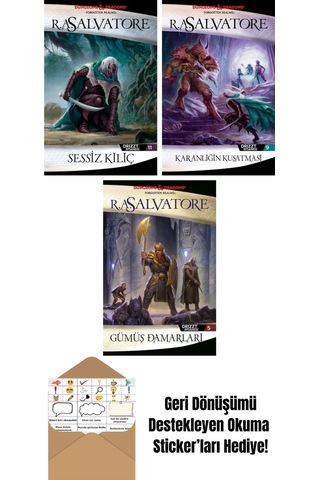 Sessiz Kılıç Drizzt Efsanesi 11. Kitap + Karanlığın Kuşatması Drizzt Efsanesi 9. Kitap + Gümüş Damarları Drizzt Efsanesi 5. Kitap