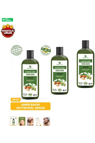 Zeytinyağı & Argan Özlü Şampuan, Saç Dökülmesine Karşı Yardımcı 485 Ml 3 Lü Set Tüm Saç Tipleri