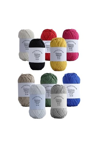 25 Gram Mini Cotton Serisi%100 Pamuk Örgü İpi 10 Renk Punch Ve Amigurumi İpi