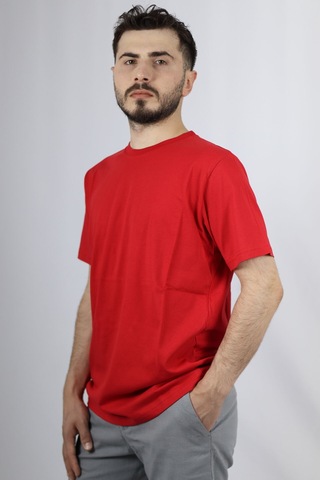 Ventov %100 Pamuk Regular Fit Erkek Tişört Vts2603 Kırmızı