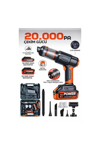 Auhma Ahv-21 20.000pa Şarjlı Araç Süpürgesi Ve Toz Üfleme Makinesi Auhma Ahv-21 20.000pa Şarjlı Araç Süpürgesi Ve Toz Üfleme Makinesi