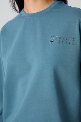 Tommy Life Orman Yeşili Basic Pamuklu O Yaka Oversize Lastik Paça Kadın Eşofman Takım - 95287 Yeşil