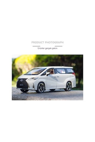 Jzcat Simülasyon 1:24 Lexus Lm300h İş Aracı Model Simülasyon Alaşım Araba Modeli Süsleme - Siyah