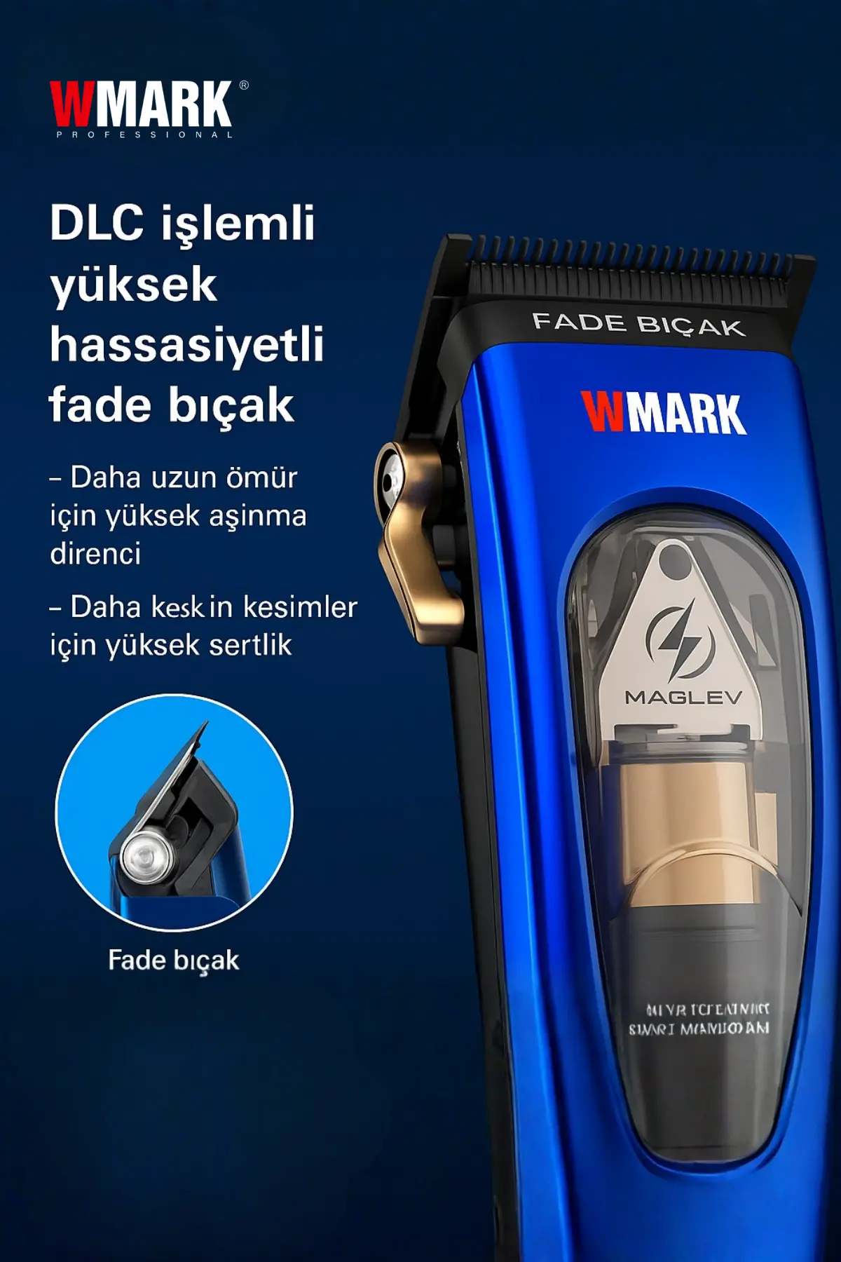Wmark Ng-9004 Şarjlı Saç Kesme Makinesi Maglev Motor 3 - 4 Saat
