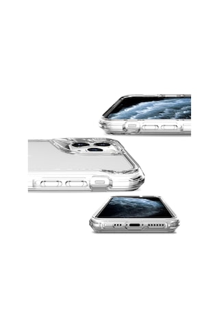 Apple Uyumlu iPhone 11 Pro Max Kılıf Case, Transparent Smooth Hard Protective Cover