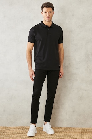 Ac&Co / Altınyıldız Classics 4A4820200047Sss3XL Düğmeli Polo Yaka Cepsiz Slim Fit Erkek Tişört - Siyah