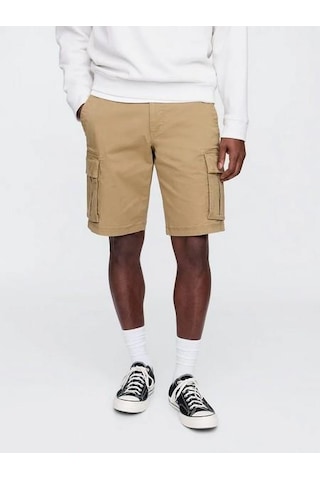 Gap 703768000 V-11 In Erkek Kargo Şort Bej