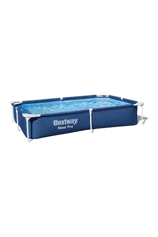 Bestway Bestway 56401 Steel Pro Yer Üstü Prefabrik Dikdörtgen Havuz 2,21 M X 1,50 M X 43 Cm