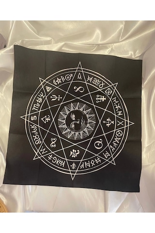 Rune Semboli Taşları Run Taşları Örtüsü Sunak Nordic Runes Örtüsü Sunağı