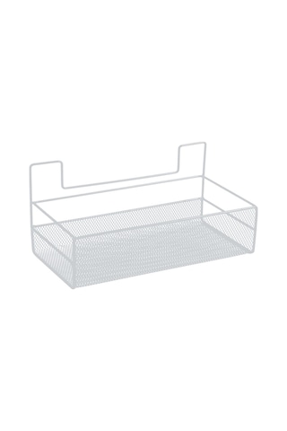 Fortunelane Materyal Demir Beyaz Banyo Duş Dolabı Büyük, Deliksiz Montajlı, Su Drenajlı, Sağlam Taşıma, İzsiz 2 Adet Yapistı Hedi Beyaz