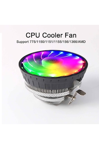 Smartchoice Intel 775/1150/1151/1155/1156/1366 Amd Pc İçin Sessiz Cpu Soğutucu Fan Isı Emici