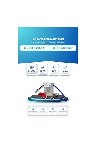Jk Smart Bms Akıllı Batarya Yönetim Sistemi 8 20s 150a 0.6a Aktif Balans Jk-bd6a20s8p