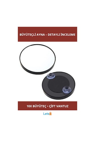 Vantuzlu 10x Büyüteçli Makyaj Ve Tıraş Aynası
