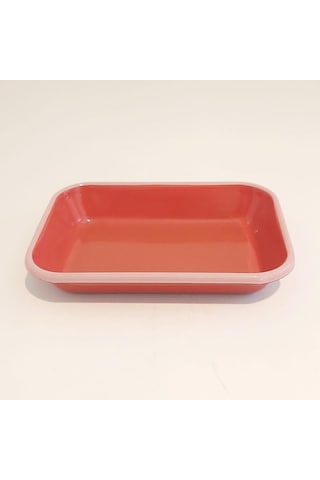 Emaye Meze Tabağı Kiremit 27 X 19 Cm Kırmızı