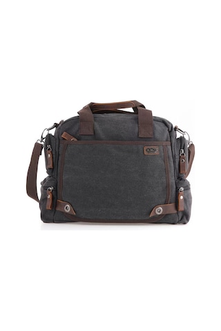 ÇÇS 31352 Kanvas Omuz Askılı Evrak Çantası Siyah