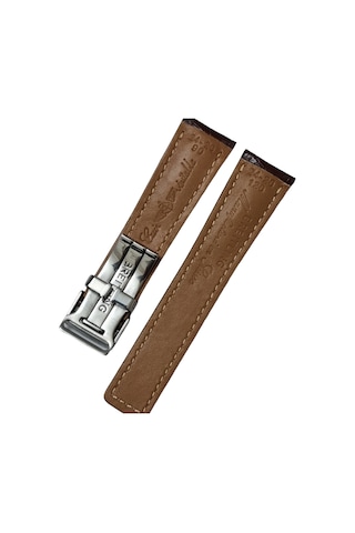 Breitling Tourbillon 24mm Klipsli Kahverenk Deri Saat Kordonu