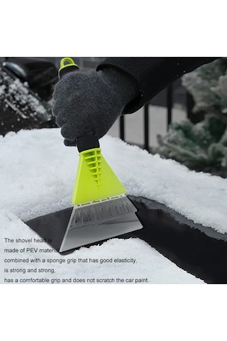 Sones Araç Buz Çözücü Süpürme Fırçalı Kürek Siyah