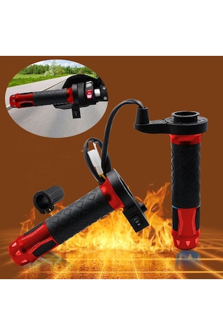 Cs-764a1 12v Motosiklet Scooter Alüminyum Alaşımlı Elektrikli El Kavrama Kapağı Isıtmalı Kavrama Gidon Kırmızı Diğer