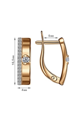 Veronika 925 Ayar Gümüş Küpeler, Altın Kaplama Ve Zirkon Taşlarıyla 135562705 Altın