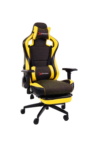 Xprime Over Pro. Oyuncu Koltuğu Hybrid Kumaş Sarı