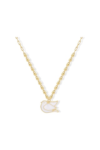 14 Ayar Sarı Altın Güvercin Hayvan Figürlü Kolye