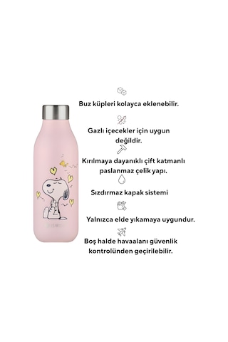 Les Artistes Paris Isı Yalıtımlı Çelik Termos Mug 500ml Enjoy Snoopy Çok Renkli