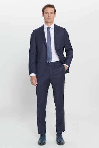 Erkek Lacı Slim Fit Dar Kesim Kırlangıç Yaka %100 Yün Çizgili Takım Elbise Lacı