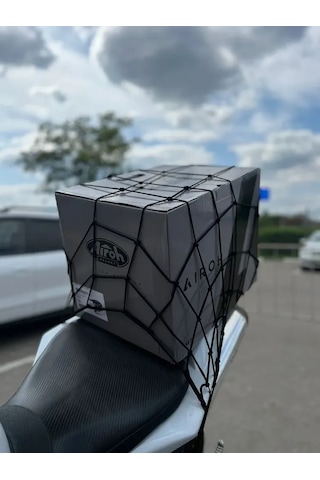 Lemestar Motosiklet Ve Atv İçin 40x40 Cm Esnek Çanta Filesi - 6 Kancalı Güvenli Taşıma Ağı