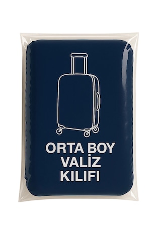 Çantachım Valiz Kılıfı Bavul Yıkanabilir Lacivert