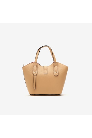D81 Warm Beige Omuz Çantası Kadın Solen Mini Bag Piumelli Milano Bej