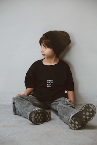 Oh La La Koala Siyah Bisiklet Yaka Oversize T-shirt Bebek - Çocuk SIYAH