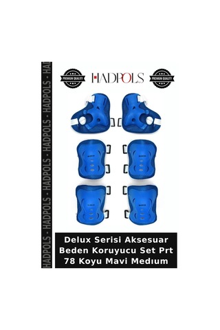Delux Serisi Aksesuar Beden Koruyucu Set Prt 78 Koyu Mavi Medıum