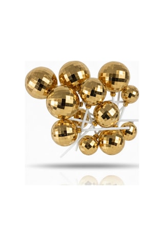 Disko Top Altın Gold Pasta Ve Tatlı Üzeri Dekoratif Süs