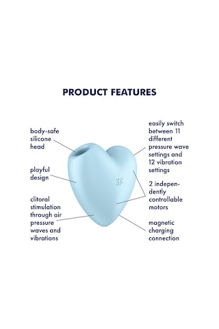 Pembe Tilki Satisfyer Cutie Heart Emişli Vibratör Mavi
