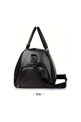 Sandwich Motion003 Özel Adlı Spor Çantası - Ayakkabı Gözlü Siyah Crossbody Fitness Seyahat Çantası Siyah Siyah