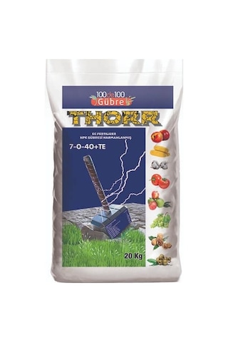 Thorr 7-0-40 Dengeli Npk Klorsuz Gübre Damlama Gübresi 20 Kg