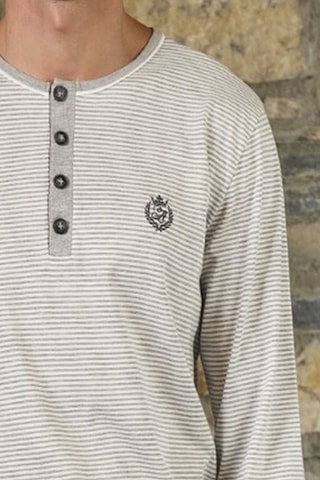 Cossy By Aqua 26162 Erkek Uzun Kollu Düğmeli Bisiklet Yaka Pijama Takımı-çizgili Çizgili