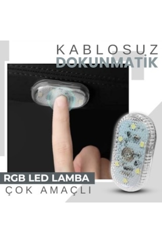 Dokunmatik Sensörlü Mini Led Lamba  RGB Tekli