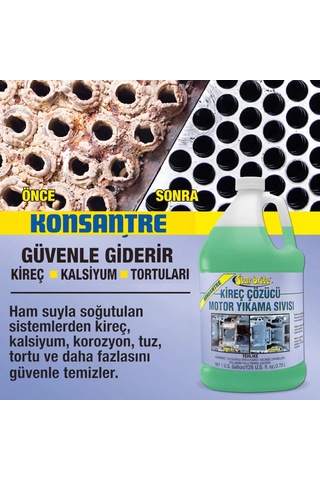 Starbrite - Tortu Giderici Motor Yıkama Sıvısı 3.79 Litre : Marin Motorunuzu Kireç Ve Tuz Kalıntılarından Arındırın, İlk Günkü Performansına Kavuşturun