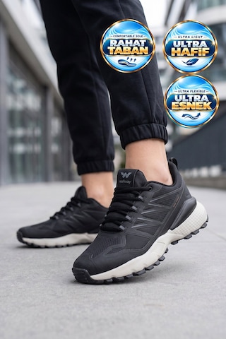 Bestof Siyah-buz Kauçuk Tabanlı Erkek Outdoor Günlük Yürüyüş Ve Spor Ayakkabı Upp Sala
