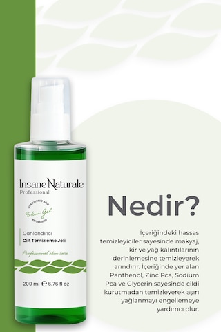 Insane Naturale Arındırıcı Ve Canlandırıcı Yüz Temizleme Jeli 200 ML