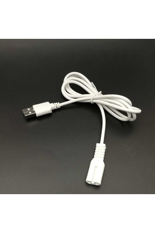 Philips Confu Supor Saç Topu Giyotin İçin 2 Adet Usb Şarj Kablosu Beyaz
