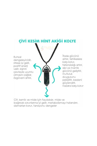 Mystic Energy Doğal Taş Hint Akiği Kadın-Erkek Kolye & Anahtarlık