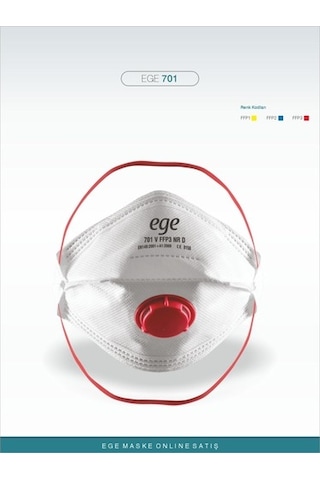 Ege 701 Ffp3 Nr N99 Ventilli Maske 30'Lu