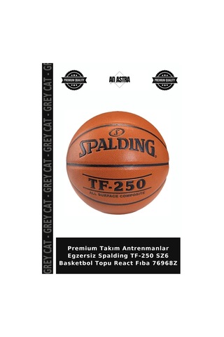 Premium Takım Antrenmanlar Egzersiz Spalding Tf-250 Sz6 Basketbol Topu React Fıba 76968z