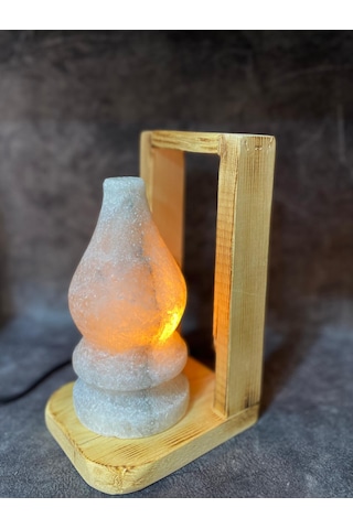 Çankırı Kaya Tuzu Ahşap Model Gaz Lamba