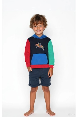Coupon Çocuk Kapüşonlu Sweatshirt - Tarz / Mavi Mavi