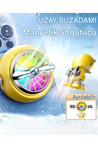 Ultra Kaliteli Klimalı 2in1 Telefon Sogutucu Magsafe+mandallı Ali