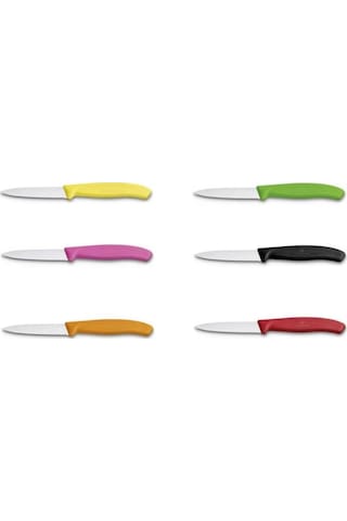 Victorinox 8CM Sivri Uç Tırtıklı Domates & Sosis Bıçağı Siyah
