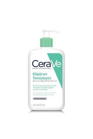 Cerave Normal ve Yağlıya Dönük Ciltler için Köpüren Temizleyici 473 ML